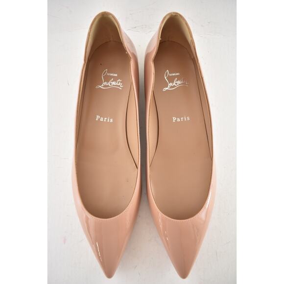 Christian Louboutin Hot Chickita Flat Blush Nude Patent Ballet Ballerina 39.5 - Picture 9 of 15